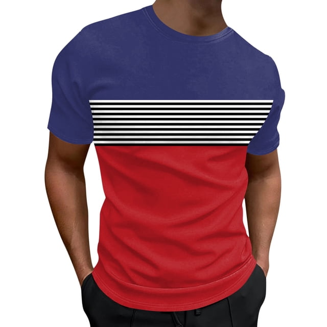 BOBOGOJP T-Shirts pour Hommes Grands et Forts Légers Rafraîchissants à Manches Courtes Décontractés Basiques (Rouge,m)