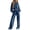 Dark Blue, variant on Sweatsuits Women 2 Piece Outfit 2026 Solid Drawstring Wide Leg Sweatpants Crew Neck Long Sleeve Cropped Tracksuit