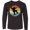 thumbnail image 3 of Inktastic Snowboarding Retro Sunset Snowboard Long Sleeve Youth T-Shirt, 3 of 5