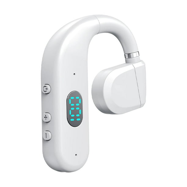 Auriculares de Un Solo Oído Auriculares con Gancho para La Oreja Cancelación de Ruido V5.3 Giratorio Tiempo de Espera Prolongado Gancho para La Oreja
