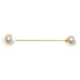 thumbnail image 4 of 2pieces / Set Moda Doble Bola Faux Perla Stick Pin Broche Camisa Collar Pin De Múltiples Propósitos Decoraciones De Moda Zulema Broche Pin, 4 of 8