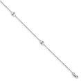 thumbnail image 1 of 14k White Gold Polished Anklet, 1 of 4