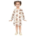 thumbnail image 2 of Girls' long-sleeved dress Monkey and Banana Girls' A-line dress with ribbed cuffs Soft and comfortable, 2 of 6