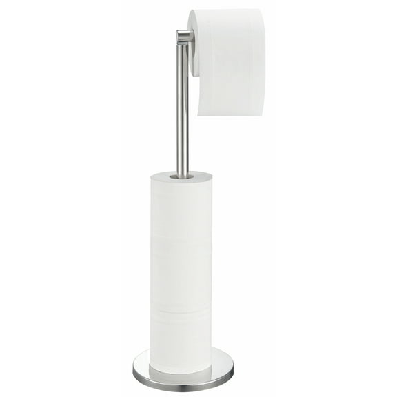 DECLUTTR Freestanding Toilet Paper Holder, TP Holder Stand for Bathroom Chrome Finish
