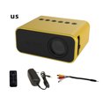 thumbnail image 3 of Mini proyector HD 1080P WiFi portátil Android 6,0 ​​Home Cinema para proyector de vídeo 1080P 2400 lúmenes teléfono inteligente 3D Beamer Sistemas de cine en casa Amarillo Enchufe de EE. UU., 3 of 6