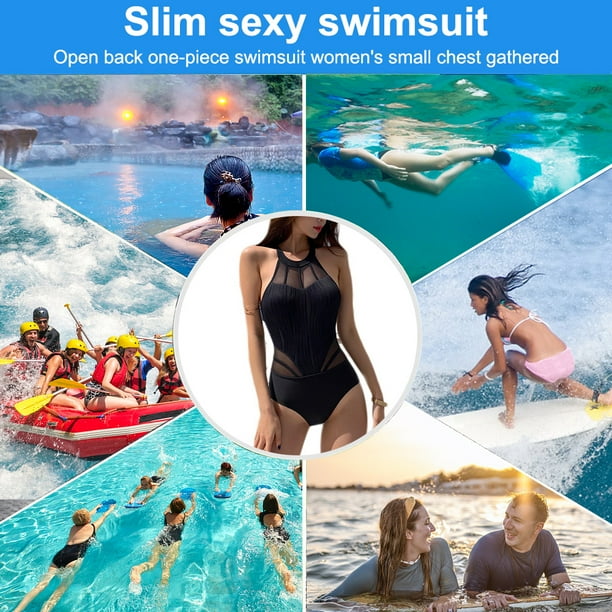High neck swimsuit with tummy control hot sale