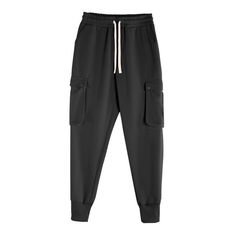 Cargo sweatpants with zipper fly best sale
