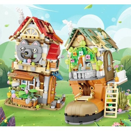 LOZ Mini Blocks Building Bricks Fun Fairy Tale Toys for Children Juguetes Anime Kids Gifts Girls Present Forest Cabin 1225-1226