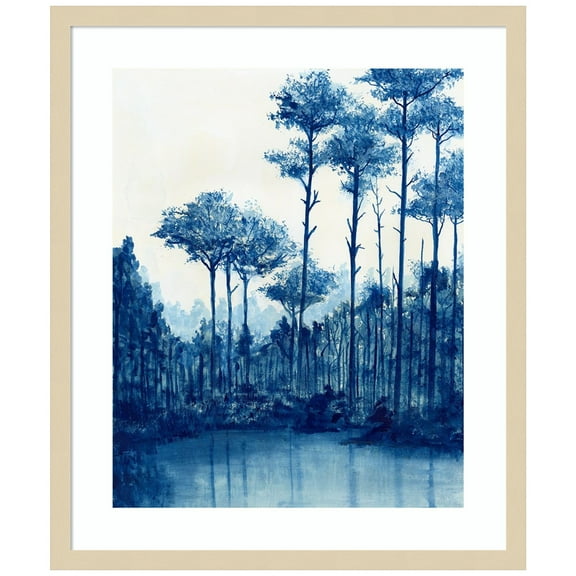 Amanti Art Liberty Blue Landscape I Wood Framed Wall Art Print