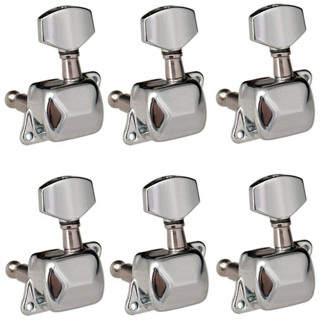 Maoww 6 Pieces Guitar Half Sealed Machine Head Tuning Pegs Guitars Tuner Knobs Stringed Instrument Repair Replacing Parts Accessory 6 Right