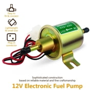 12V Universal Electric Inline Fuel Pump Low Pressure (4-7 Psi) Gas Diesel, Hep-02A