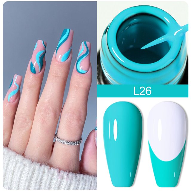 LILYCUTE-esmalte de Gel delineador de pintura metálica, superbrillante, dorado, plateado, espejo, líneas semipermanentes, manicura francesa, 5ML