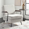 thumbnail image 4 of SAFAVIEH Lohan Modern Style Arm Chairs, Light Grey/Black Legs (26.4 in. W x 29.1 in. D x 31.5 in. H), 4 of 12