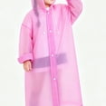 thumbnail image 5 of Hurxie Rain Ponchos for Kids, Reusable Raincoats Jackets with Hoods and Sleeves Lightweight for Girls Boys 9-11Years, 5 of 6