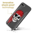 thumbnail image 3 of Case Yard iPhone-8-Plus Case Clear Soft & Flexible TPU Ultra Low Profile Slim Fit Thin Shockproof Transparent Bumper Protective Cover Drop Protective Cell Phone Cases (Pirate Skull), 3 of 8