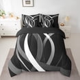 thumbnail image 2 of Homewish Geometric Stripes 7-Piece King Bedding Set - Abstract Lines Vintage, 2 of 8