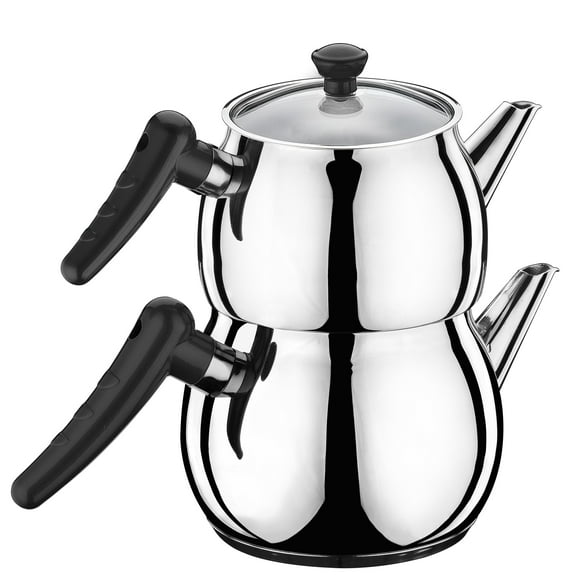 Hascevher Stainless Steel Turkish Teapot Team Induction Compatible