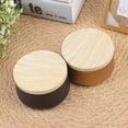 thumbnail image 2 of Candle Jars Candle Box Tinplate Can Wood Grain Lids Cosmetic Pot Containers, 2 of 6