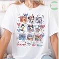 thumbnail image 1 of Disney Mickey Mouse Happy American Freedom White Graphic T-Shirt All Size S-5XL, 1 of 4