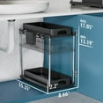 2 Pack Adjustable Height Under Sink Storage, 2 Tier Under Kitchen