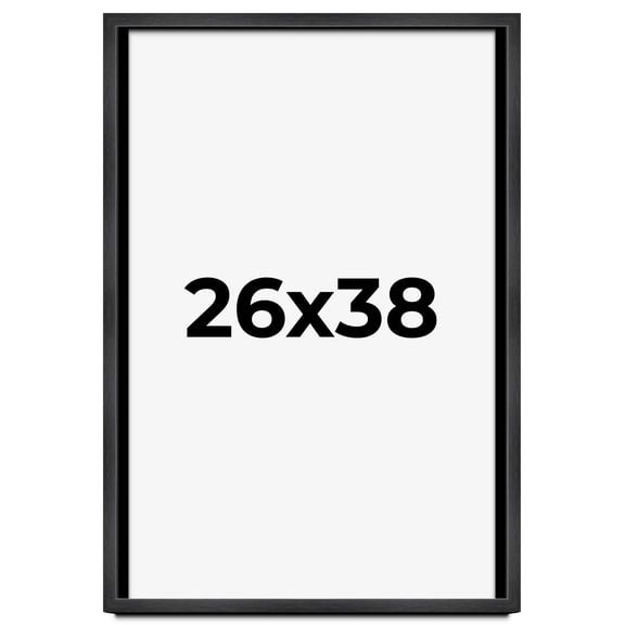 26x38 Black Shadowbox Frame - Interior Size 26x38 by 1 Inches - Made to Display Items Up To 1 Inches Deep