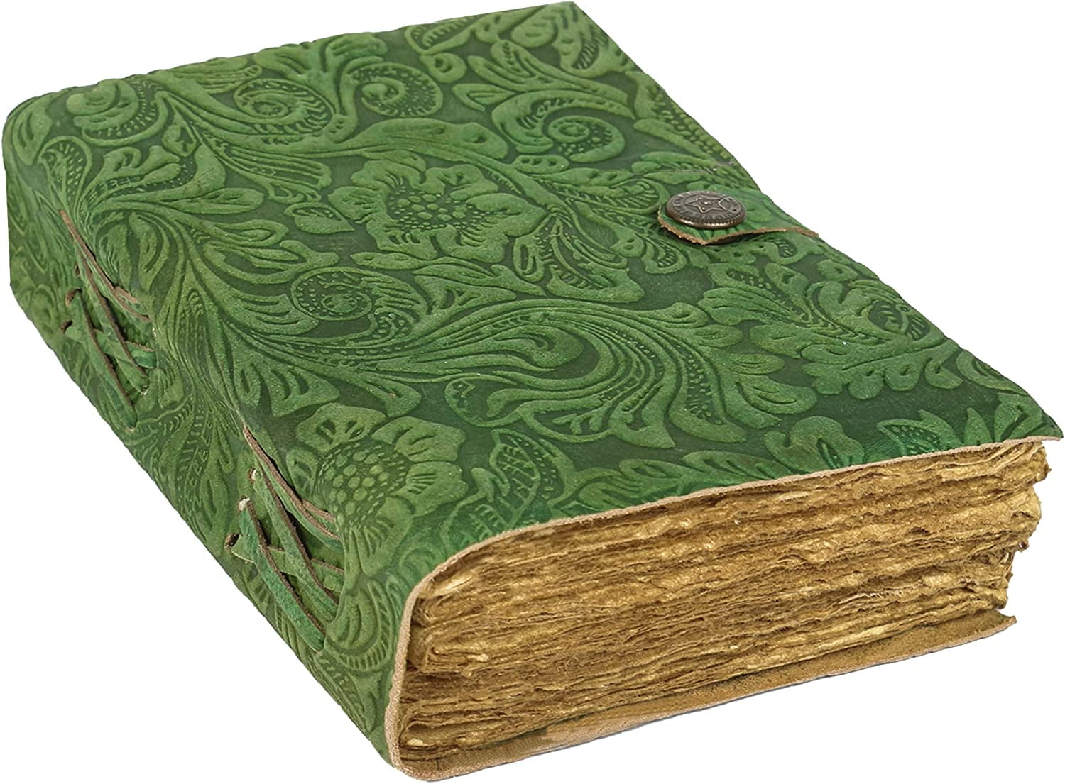 Leather Journal Antique Handmade Deckle Edge Vintage Paper Leather