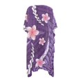 thumbnail image 2 of HELLHERO Purple Floral Long Kimono Swimsuit Cover Up High Quality Fabrics Quick Dry Free Size Women's Kimono Cardigan Cover Up for Beach Enthusiasts, 2 of 6