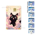 thumbnail image 1 of Cute Black Cat Cartoon PVC Film Skin Sticker for Debit Card Credit Bank Card Sticker Shining Rainbow Stars Love Card Sticker, 1 of 6