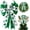 B, variant on Janrevotw St Patricks Day Bow for Wreath Decorations,St Patricks Day Tree Topper Bows,Large Burlap White Green Glitter Shamrock Bowknot Irish Holiday Crafts Bows for Front Door Outdoor Outside