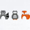 thumbnail image 2 of CafePress - Raccoon, Owl And Fox Trio Body Suit - Baby Light Bodysuit, Size Newborn - 24 Months, 2 of 4