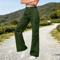 thumbnail image 5 of hoksml Women's High Waisted Wide Leg Cargo Pants Button Front Flap Pocket Baggy Trousers for Casual Streetwear, 5 of 8