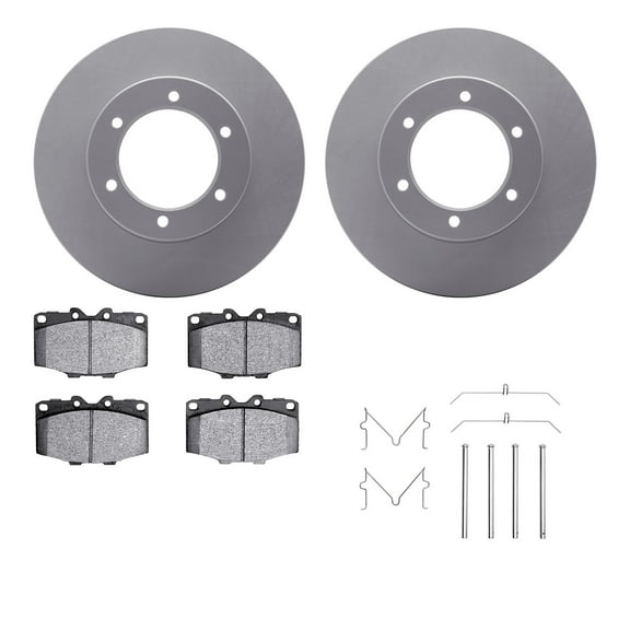 Dynamic Friction Company Front Geospec Brake Rotors with Ultimate Duty Performance Brake Pads includes Hardware 4412-76002