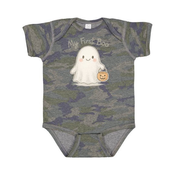 Inktastic My First Boo Cute Ghost Halloween Boys or Girls Baby Bodysuit