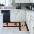 thumbnail image 4 of Kitchen Rug Mat Christmas Snowman Snowflake, Set of 2, Anti-Fatigue Non-Skid Washable Kitchen Runner Rugs, Farmhouse Red Buffalo Plaid Soft Comfort Rug for Kitchen, Floor Home, Front of Sink, Laundry, 4 of 6