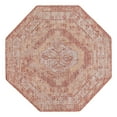 thumbnail image 3 of Unique Loom Outdoor Traditional Collection Area Rug - Valeria (5' 3" Octagon Rust Red/Ivory), 3 of 7