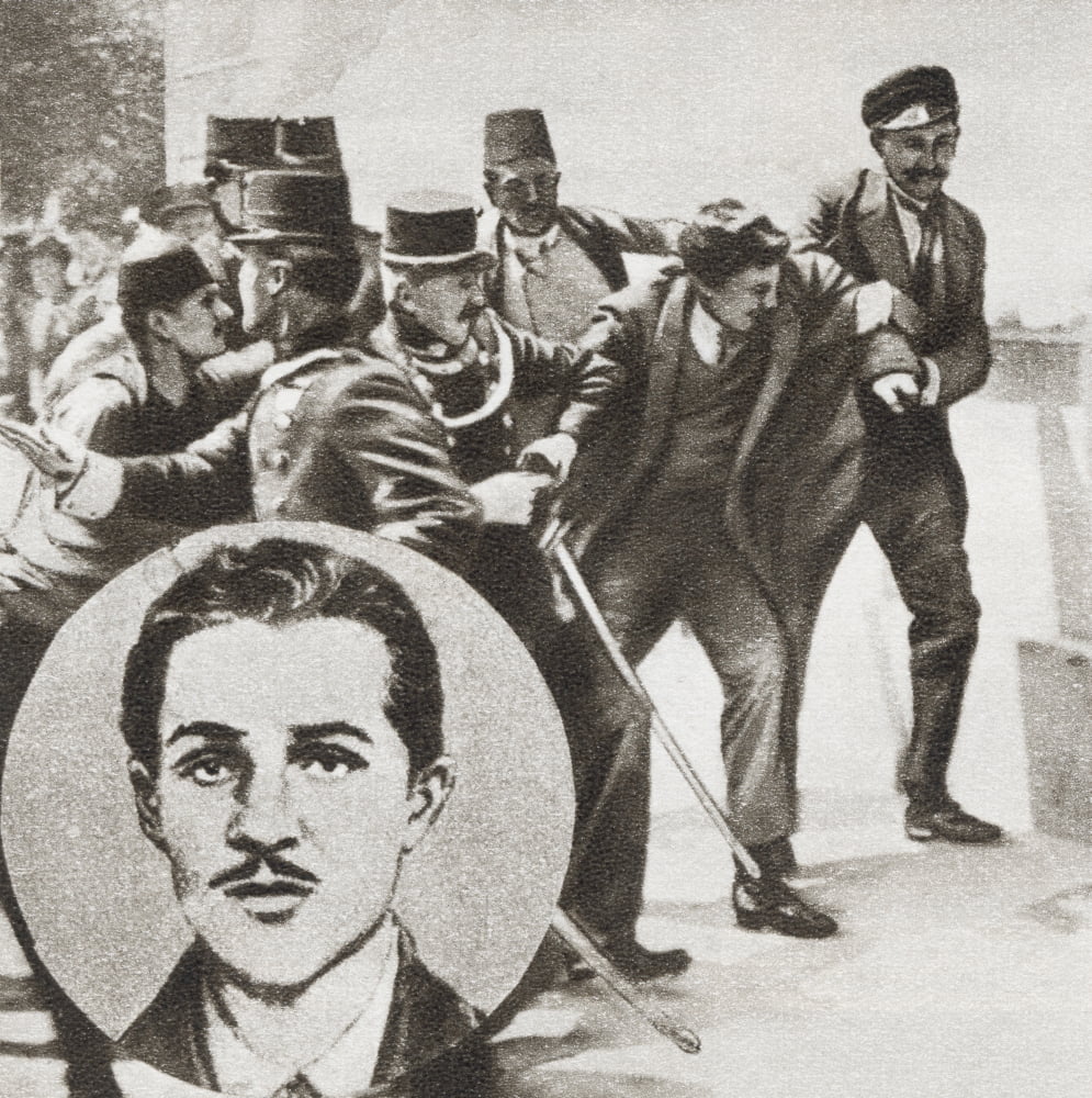 The Police Arresting Gavrilo Princip 1894 -1918 Bosnian Serb Who Assassinated Archduke Franz Ferdinand Of Austria And His Wife Sophie Duchess Of Hohenberg In Sarajevo On 28 June 1914 From The Story Of