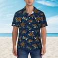 thumbnail image 2 of Haiem Sea Turtles Swimming Printed Hawaiian Shirt for Men - Men’s Casual Beach Summer Shirts - Stretch Fabric with Modern Fit-Medium, 2 of 7