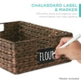 thumbnail image 2 of Best Choice Products Set of 4 16x12in Woven Water Hyacinth Pantry Baskets w/ Chalkboard Label, Chalk Marker - Brown, 2 of 7
