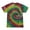 Rasta, variant on Colortone Vintage Wash Tie Dye T-Shirt for Women and Men, Rasta, X-Large