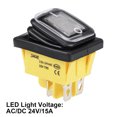 thumbnail image 3 of Unique Bargains Boat Rocker Switch White LED Waterproof Toggle Switch for Boat Car Marine ON/OFF AC/DC 24V/15A 5pcs, 3 of 4