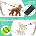 thumbnail image 4 of SlowTon Double Dog Leash Coupler, No Tangle 360Â° Swivel Dual Leashes for Walking 2 Dogs, Adjustable Length Reflective Splitter Leash for Training, Small, Medium & Large Two Dogs(Black&Green), 4 of 7