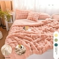 thumbnail image 6 of Winter light luxury rabbit velvet blanket thickened double-sided velvet bedroom blanket advanced rabbit plush bedding nap blanket - Light brown - 200*230cm, 6 of 6