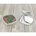 thumbnail image 3 of Letter N Retro Tribal Alphabet Initial Compact Mirror, 3 of 4