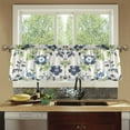 thumbnail image 4 of Yayeee Kitchen Curtains Set of 2 Light Filtering 57"x24" Over Sink Window Panels, Light Floral Pattern, 4 of 7