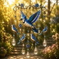 thumbnail image 2 of chaungfeng Hummingbird Wind Chime,Acrylic Sun Catcher,Memorial Gift for Women Grandma,Hanging Sunlight Catcher for Outdoor Yard Garden Home Decor(Blue Hummingbird), 2 of 6