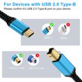 thumbnail image 4 of Type C Printer Cable 6FT,3Pack USB C to USB B Printer Cable to Computer 2.0 USB C to B male Connector High Speed Type C to USB B Cable 6FT USB C Printer Scanner Cable Cord for Canon,HP,Dell, Epson, 4 of 8
