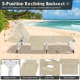 thumbnail image 3 of Lilypelle Face Down Tanning 5 Position Adjustable Steel Chaise Lounge with Face Arm Hole, Black, 3 of 22