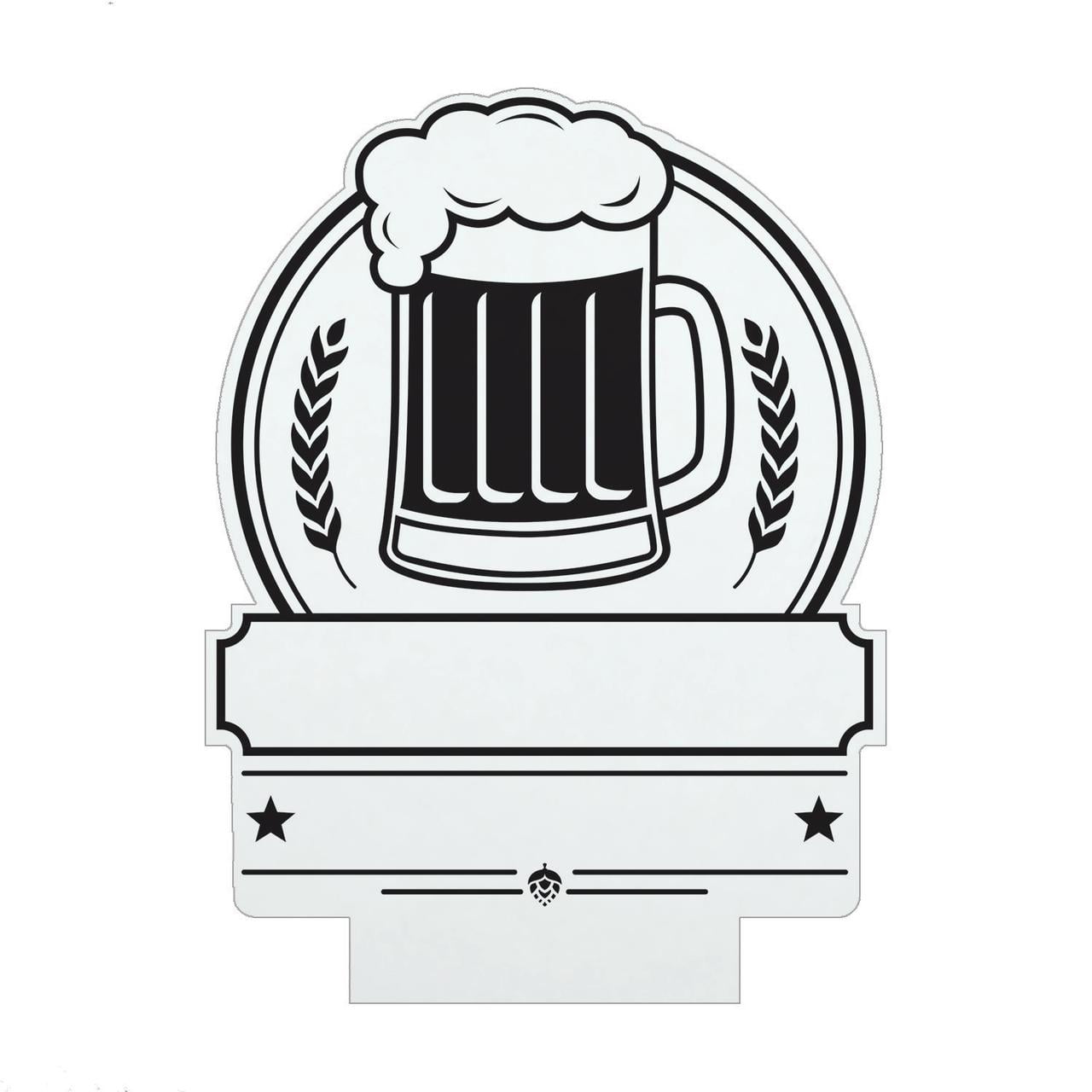 Personalized Planet Beer Mug Sign Multicolor LED Light Display with Custom Personalization Laser Engraved on Acrylic Design Insert