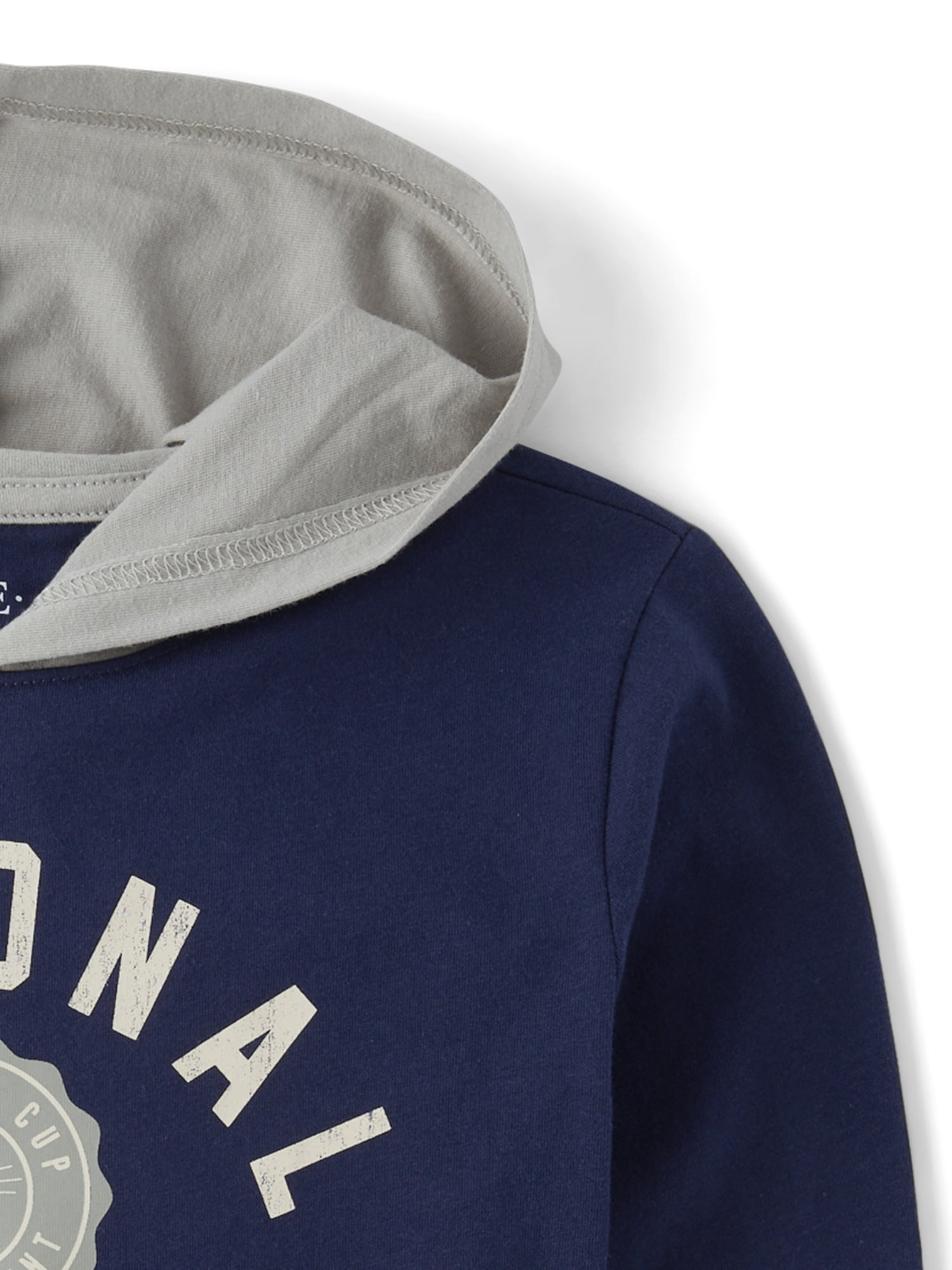 The Children's Place Boys Long Sleeve Varsity Hooded Top, Sizes XS-XXL