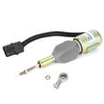 thumbnail image 3 of Stainless Steel Durable Shut Off Valve, Black Three Plug Shut Off Solenoid, for Excavator  Pc200-6 Excavator Engine  Excavator, 3 of 8